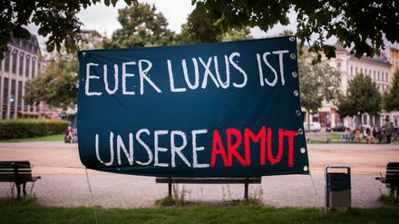 Protest gegen soziale Ungleichheit in Berlin 