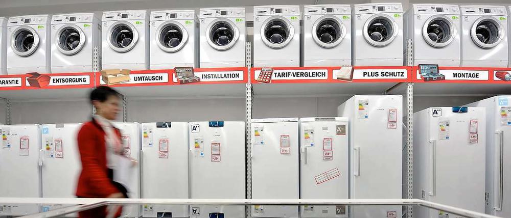 Media-Markt und Saturn verkaufen in etwa alles, was in deutschen Haushalten elektrisch betrieben wird - auch Waschmaschinen.