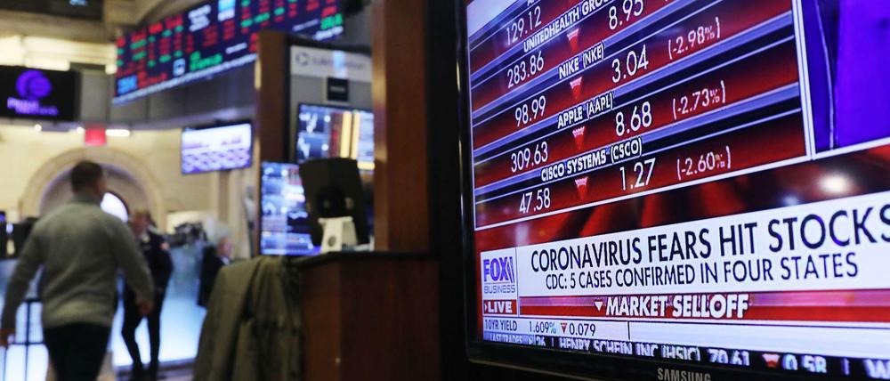 An den Börsen herrscht wegen des Coronavirus' schlechte Stimmung.