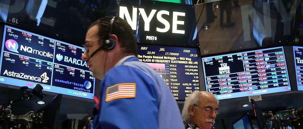 An den Börsen, wie hier an der New Yorker, warteten Anleger und Händler mit Spannung auf die Entscheidung der Fed.