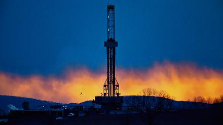 Der Bohrturm einer Ölförderplattform, die nach dem Prinzip des «Fracking» arbeitet.