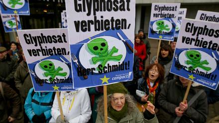Vielerorts gab es Protest gegen den Einsatz des Pflanzenschutzmittels Glyphosat wie hier in Hamburg. 
