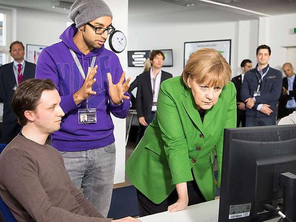 Im März besuchte Bundeskanzlerin Angela Merkel Berliner Start-ups. Researchgate war auch dabei.