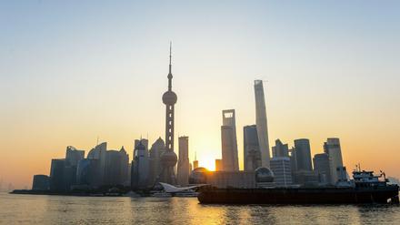 Die Skyline von Shanghai.