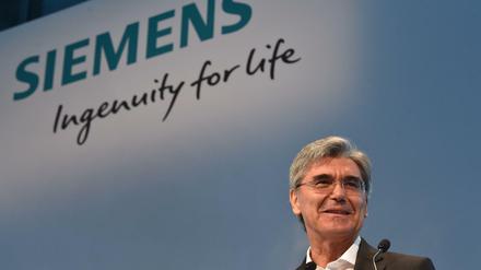 Joe Kaeser, Vorstandschef von Siemens, spricht bei der Pressekonferenz in München.