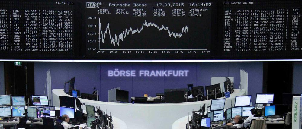 Mit Spannung hatten die Börsen weltweit auf die Entscheidung der US-Notenbank Fed gewartet, auch in Frankfurt am Main.