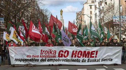 Widerstand. Die Politik der Troika brachte nicht nur in die Spanien die Bevölkerung auf die Straße.