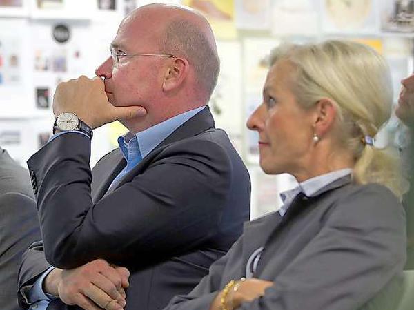 Auf Erkundungstour in der Start-up-Szene: VBKI-Präsident Markus Voigt und Wirtschaftssenatorin Sybille von Obernitz.