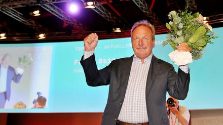 "Der ewige Vorsitzende": Frank Bsirske ist am Dienstag zum fünften Mal an die Spitze der Dienstleistungsgewerkschaft Verdi gewählt worden. 