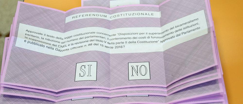 Die Mehrheit der Italiener stimmte am Sonntag gegen eine Verfassungsreform. 
