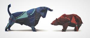Bulle und Bär stehen symbolisch für die Börse.