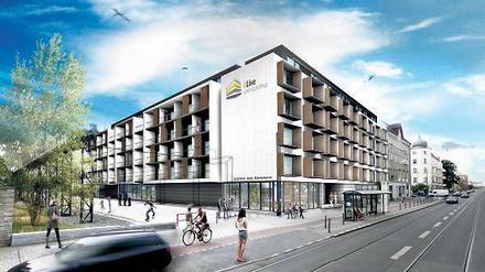 Heiß begehrt. Auf dem 2200 Quadratmeter großen Grundstück in Berlin-Oberschöneweide errichtet die i-Live Holding GmbH ein neues Wohnheim mit 150 Apartments.