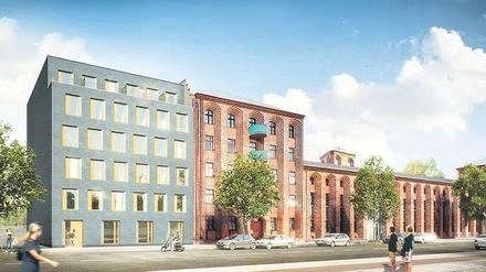 In Pankow soll ein sogenanntes Übergangshaus gebaut werden. „Transit“ heißt das Projekt (im Foto links neben einem alten Umspannwerk); bis zu 46 Wohnungslose sollen dort einen Platz finden. 