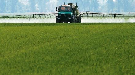Pflanzenschutz. Um die Erträge zu steigern, bringen Landwirte Unkrautvernichtungsmittel wie Glyphosat aus. 