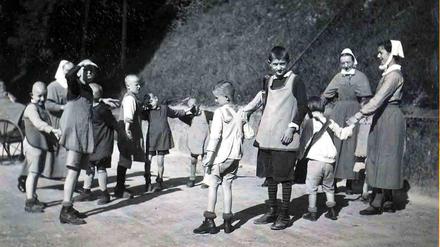 Geistig behinderte Kinder in Schwäbisch Hall um 1930