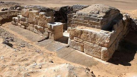 Ein undatiertes Foto zeigt das Grab einer bisher unbekannten Königin im unterägyptischen Abu Sir.