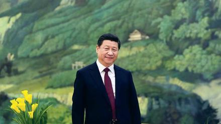 Der Reformer. Staatspräsident Xi Jinping in der Großen Halle des Volkes in Peking. Vom 28. bis 30. März kommt er zum Staatsbesuch nach Deutschland.