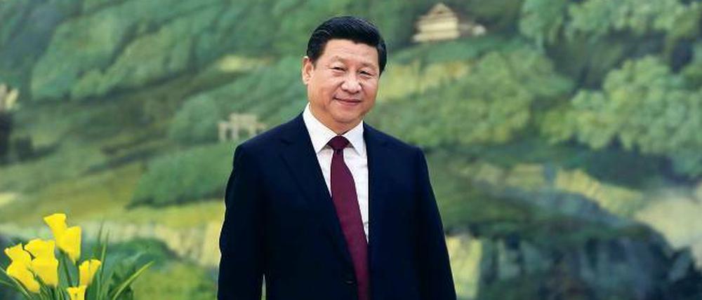 Der Reformer. Staatspräsident Xi Jinping in der Großen Halle des Volkes in Peking. Vom 28. bis 30. März kommt er zum Staatsbesuch nach Deutschland.