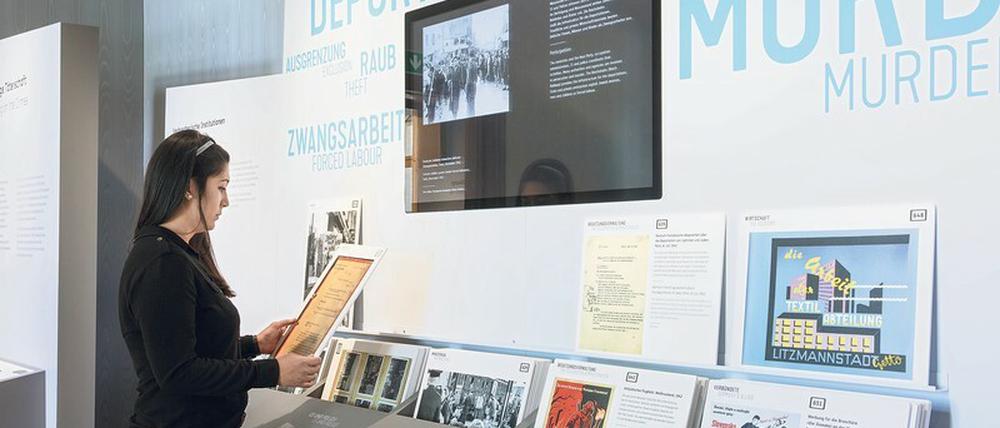 Dauerausstellung in der Gedenk- und Bildungsstätte Haus der Wannsee-Konferenz.