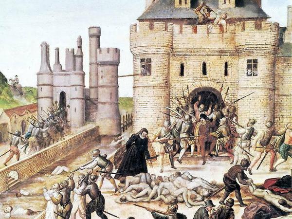 Bartholomäusnacht, Paris 1572. Erst am Ende der Konfessionskriege des 16. und 17. Jahrhunderts konnten sich moderne Gesellschaften mit der Trennung von Staat und Religion herausbilden. 