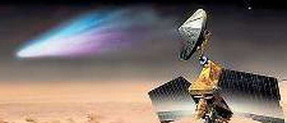 Erste Reihe. Etliche Marssonden und der Rover „Curiosity“ bringen sich in Stellung, um den Kometen Ison zu beobachten. 