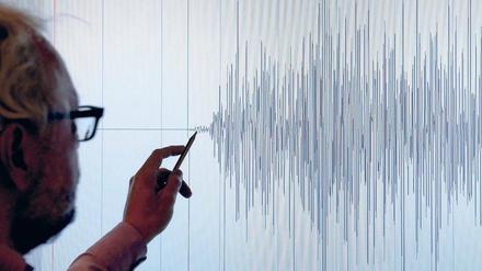Seismogramm des Erdbebens vor Indonesien