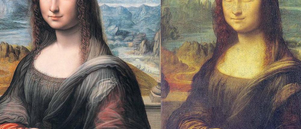 Zwillinge. Die Mona Lisa im Louvre (rechts) und die Kopie des Prado sind vermutlich das erste 3-D-Bild. 