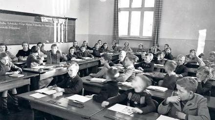 Schüler in Deutschland um 1950.