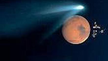 Kontakt. Der Komet Siding Spring begegnet dem Mars. 