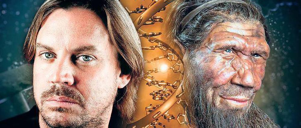 Der Mensch und sein Urahn. Spuren des genetischen Einflusses des ausgestorbenen Neandertalers (rechts) finden sich bei Europäern und Asiaten.
