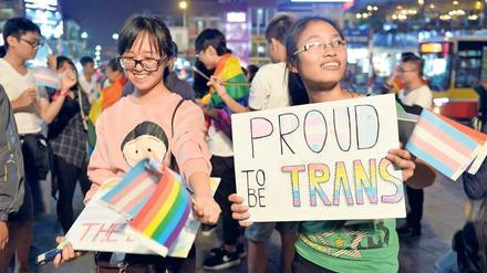 Stolz, trans zu sein. Aktivistinnen bei einer Demo in Vietnam (2015). 