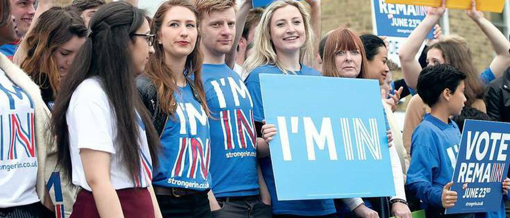 „I am in.“ Forscher und Studierende starten viele Kampagnen gegen den Brexit. 