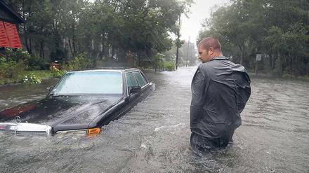Land unter. Vor wenigen Tagen überflutete der Hurrikan „Matthew“ die Küste Floridas. Künftig sei häufiger mit solchen Ereignissen zu rechnen, warnen US-Forscher.