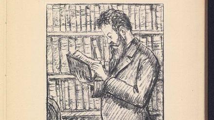 Den „Bücherfreund“ schenkte Jakob Plessner, Bildhauer und Schüler von Adolph von Menzel, den Soncino-Mitgliedern zur Jahresversammlung am 5. Dezember 1926. 