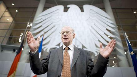 Bundestagspräsident Lammert im Bundestag.