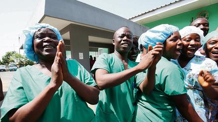 Es herrscht Freude in Liberia, als das Land am 14. Januar für Ebola-frei erklärt.