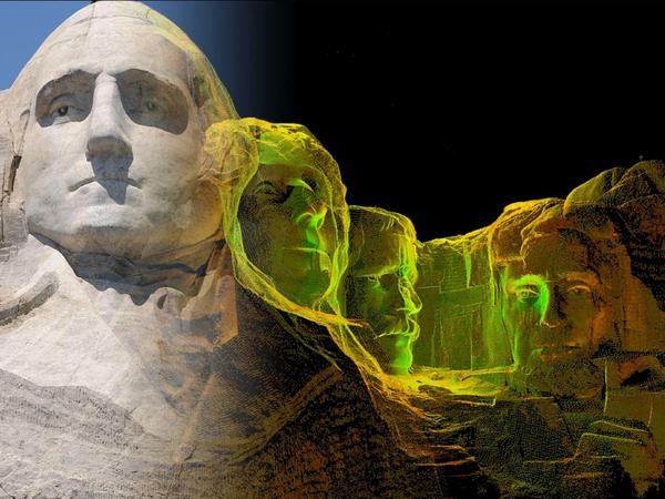 Die amerikanischen Präsidenten vom Mt. Rushmore wurden ebenfalls digitalisiert. 