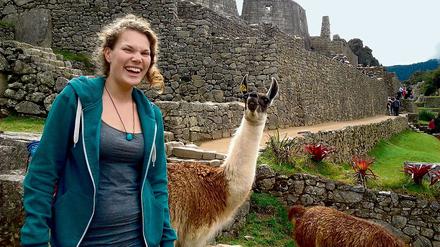 Von wegen lahmes Studium: Rebecca Klars verbringt ein Semester im kolumbischen Bogotá. Die 24-jährige Studentin der interdisziplinären Lateinamerikastudien hat ein Faible für Salsa - und Lamas, wie das im vergangenen Jahr in der Ikastadt Machu Picchu in Peru aufgenommene Bild zeigt.