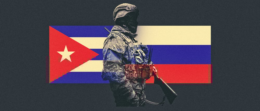 Kubanische Söldner in der russischen Armee (Illustration).