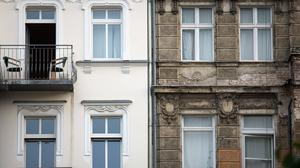 Altbauten in der Rigaer Strasse in Berlin-Friedrichshain.