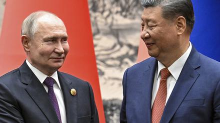 Der russische Präsident Wladimir Putin und der chinesische Präsident Xi Jinping bei Gesprächen in Peking.