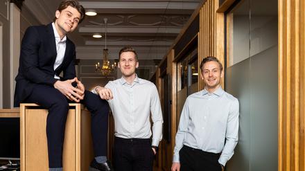 Die Gründer Modefirma Shaping New Tomorrow (SNT): Christoffer Bak, Kasper Ulrich und Christian Aachmann.
