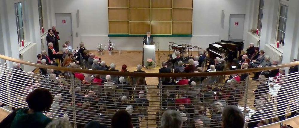 Neujahrsempfang des Kirchenkreises Teltow-Zehlendorf im Gemeindesaal der Kirchengemeinde Nikolassee.