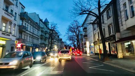 Die gute, alte Pichelsdorfer Straße. Einst Spandaus stolze Einkaufsmeile. Hier im Januar 2021.