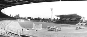 Das Stadion im Jahn-Sportpark in Prenzlauer Berg 1987.