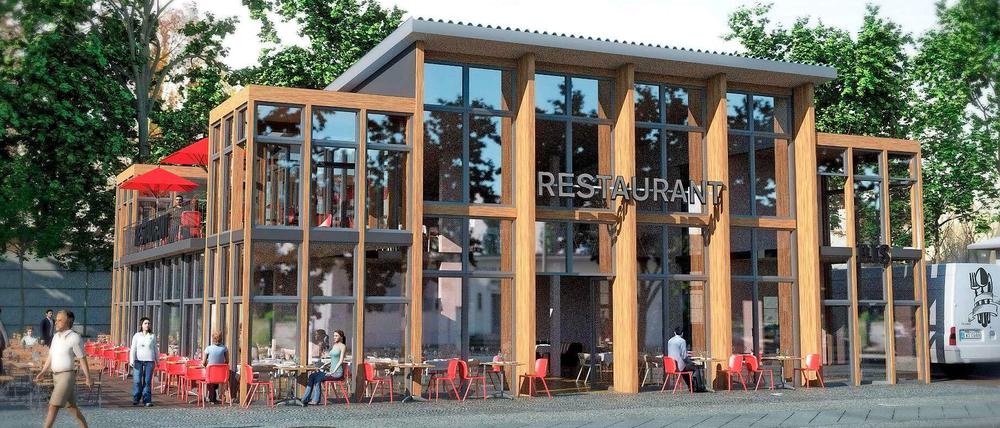 Das kennen wir doch? Im Entwurf sieht das Lokal am Stuttgarter Platz fast genauso aus wie das Parkcafé am Fehrbelliner Platz.