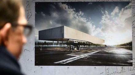 Entwurf des neuen LZB Gebäudes am Tempelhofer Feld.