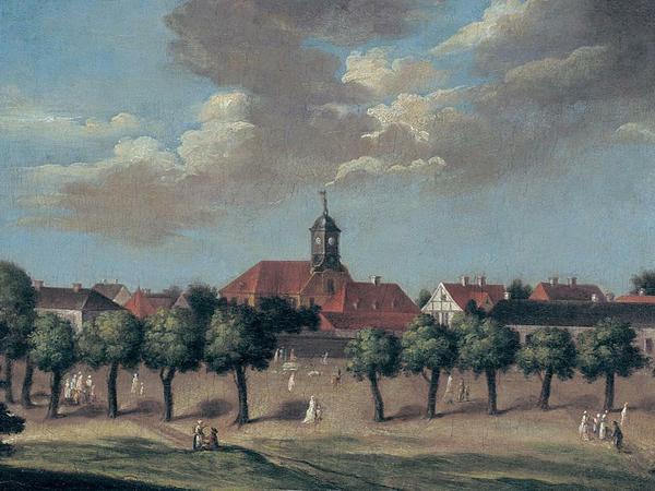 Alte Zeiten. Charlottenburg im Jahr 1762, gemalt von Johann Gottlieb Blume.