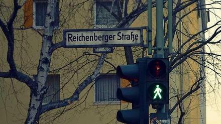 Die Reichenberger Straße in Kreuzberg.