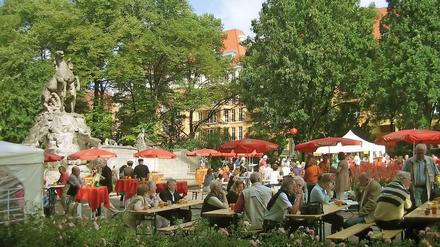 Dieses Bild zeigt ein früheres Sommerfest des Bürgernetzwerks Rüdesheimer Platz.